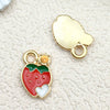 Alloy Jewelry Accessories With Three Dimensional Dripping Fruit Strawberry Design For Diy Bracelet Earrings Necklace