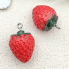 Alloy Jewelry Accessories With Three Dimensional Dripping Fruit Strawberry Design For Diy Bracelet Earrings Necklace