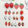 Alloy Jewelry Accessories With Three Dimensional Dripping Fruit Strawberry Design For Diy Bracelet Earrings Necklace