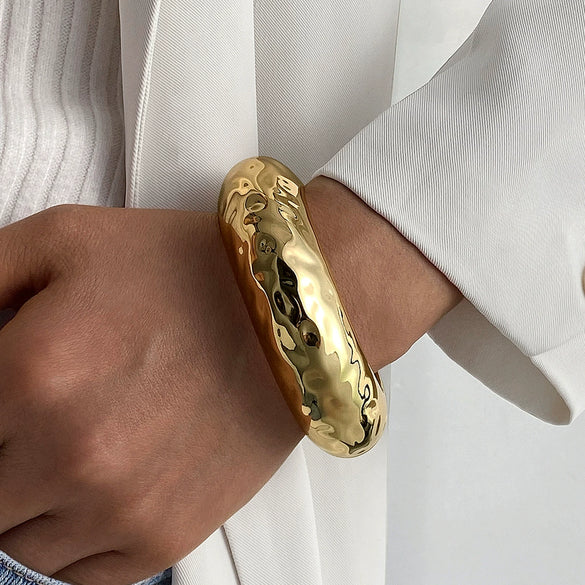 Alloy Jewelry Fashion Irregular Bracelet Geometric Style With Letters Numbers Text Electroplated