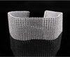 Alloy Jewelry Geometric Pattern Water Wave Chain Diamond Multilayer Collar Necklace