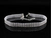 Alloy Jewelry Geometric Pattern Water Wave Chain Diamond Multilayer Collar Necklace