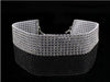 Alloy Jewelry Geometric Pattern Water Wave Chain Diamond Multilayer Collar Necklace