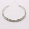 Alloy Jewelry Geometric Pattern Water Wave Chain Diamond Multilayer Collar Necklace