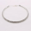 Alloy Jewelry Geometric Pattern Water Wave Chain Diamond Multilayer Collar Necklace