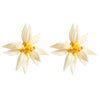 Alloy Jewelry Handmade Bamboo Chain Mixed Gem Inlay Flower Earrings Bracelet Double Layer Stacked Necklace