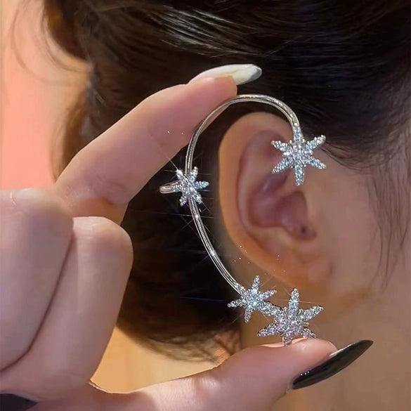 Alloy Jewelry Microinlay Butterfly Women's Ear Clip And Ear Hanging Earrings Without Ear Holes