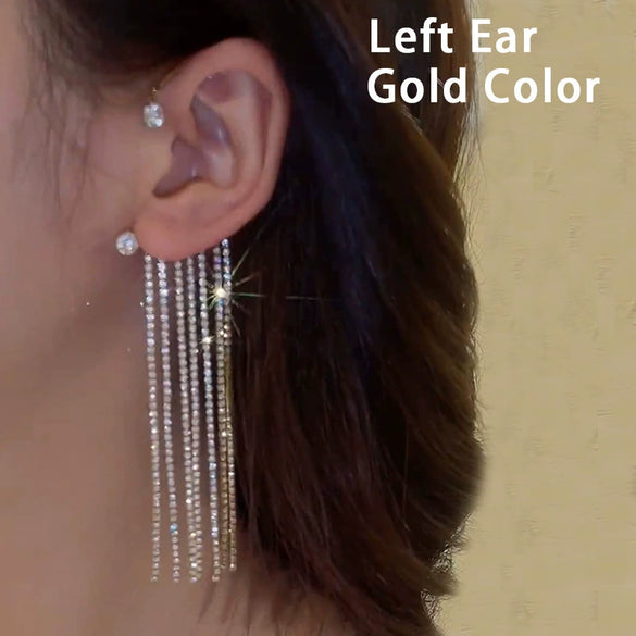Alloy Jewelry Microinlay Butterfly Women's Ear Clip And Ear Hanging Earrings Without Ear Holes