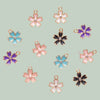 Alloy Jewelry Pendant Bracelet With Cherry Blossom Plants Flowers Style And Totem Pattern And Dripping Oil Design