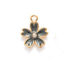 Alloy Jewelry Pendant Bracelet With Cherry Blossom Plants Flowers Style And Totem Pattern And Dripping Oil Design