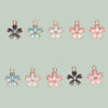 Alloy Jewelry Pendant Bracelet With Cherry Blossom Plants Flowers Style And Totem Pattern And Dripping Oil Design
