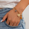 Alloy Jewelry Personality Retro Small Elephant Cow Head Ot Buckle Chain Bracelet With Crown Heart Shape Flower Bow Tie Star Shape Electroplated For Women