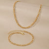 Alloy Jewelry Set Necklace Bracelet With Rhinestone Pendant Love Heart Water Drop Bell Side Chain Electroplating For Ladies