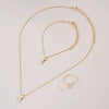 Alloy Jewelry Set With Cross Crown Roman Numeral Pattern Electroplated For Women