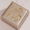 Alloy Jewelry Set With Cross Crown Roman Numeral Pattern Electroplated For Women