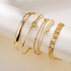 Alloy Jewelry Set With Geometric Pattern And Electroplating Treatment For Women
