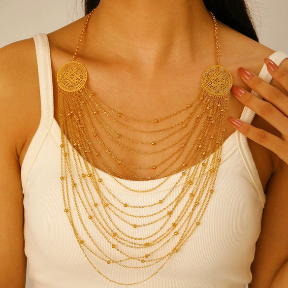 Alloy Jewelry Set With Geometric Style Electroplated Stars Sun Moon Clouds Universe Pattern For Women