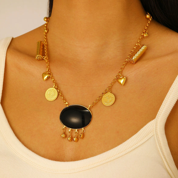 Alloy Jewelry Set With Geometric Style Electroplated Stars Sun Moon Clouds Universe Pattern For Women