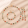 Alloy Jewelry Set With Heart Water Drop Bell Pattern Electroplated For Women Including Necklace Bracelet Earrings