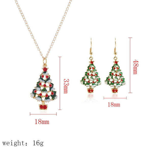 Alloy Jewelry Set With Plant Flowers Pattern Water Wave Chain For Women Earrings And Necklace With Festival Elements