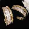 Alloy Jewelry Simple Microinlaid Zircon Star Design Women's Earrings