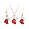 Alloy Jewelry With Cartoon Red Boots Pattern For Women Environmental Protection Treatment Earrings Necklace Set