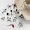 Alloy Jewelry With Cross And Butterfly Pattern Electroplated Diy Handmade Pendant Bracelet Necklace