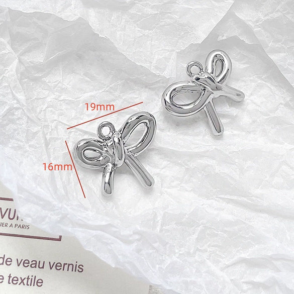 Alloy Jewelry With Cross And Butterfly Pattern Electroplated Diy Handmade Pendant Bracelet Necklace