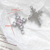 Alloy Jewelry With Cross And Butterfly Pattern Electroplated Diy Handmade Pendant Bracelet Necklace