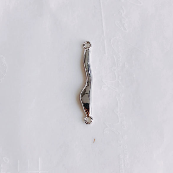 Alloy Joker Irregular Line Double Hole Pendant For Diy Handmade Jewelry Accessories With Electroplating