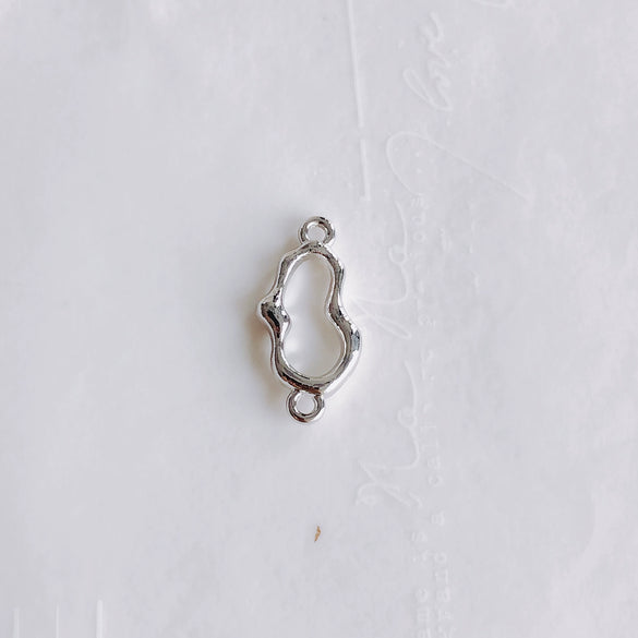 Alloy Joker Irregular Line Double Hole Pendant For Diy Handmade Jewelry Accessories With Electroplating