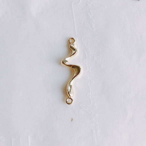 Alloy Joker Irregular Line Double Hole Pendant For Diy Handmade Jewelry Accessories With Electroplating