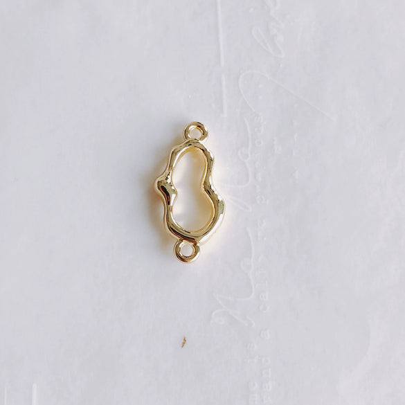 Alloy Joker Irregular Line Double Hole Pendant For Diy Handmade Jewelry Accessories With Electroplating
