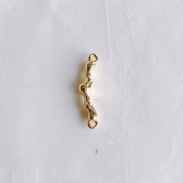 Alloy Joker Irregular Line Double Hole Pendant For Diy Handmade Jewelry Accessories With Electroplating