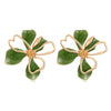 Alloy 14K Gold Electroplated Doublelayer Flower Petal Women's Retro Sweet Earrings