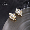 Alloy 14K Gold Plated Inlaid Zircon Women's Earrings And Pendant Necklace Set
