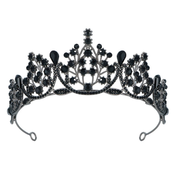 Alloy Kc Gold Electroplated Crystal Women's Crown Hair Accessories For Party