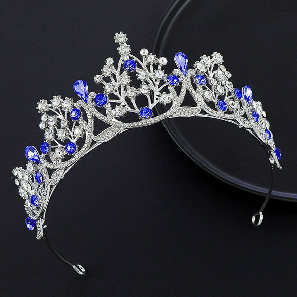 Alloy Kc Gold Electroplated Crystal Women's Crown Hair Accessories For Party