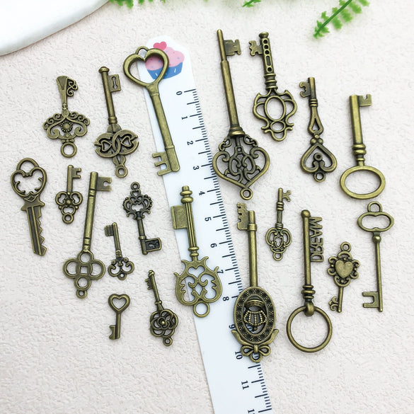 Alloy Key Jewelry Accessories Pendant For Diy Bracelet Necklace Keychain Earrings Electroplated