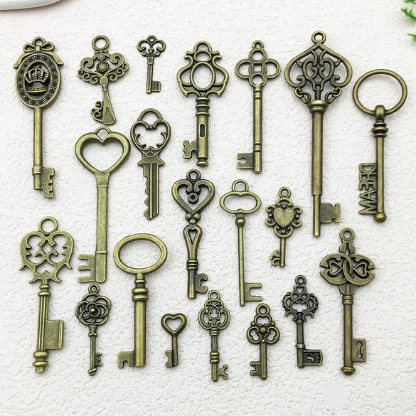 Alloy Key Jewelry Accessories Pendant For Diy Bracelet Necklace Keychain Earrings Electroplated