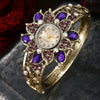 Alloy Lace Quartz Women's Watch With Diamond Encrusted And Round Dial