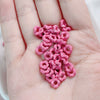Alloy Lace Wave Stacking Small Beads Baking Paint Diy Mobile Phone Chain Key Chain Jewelry Accessories Materials With Jenga Pattern