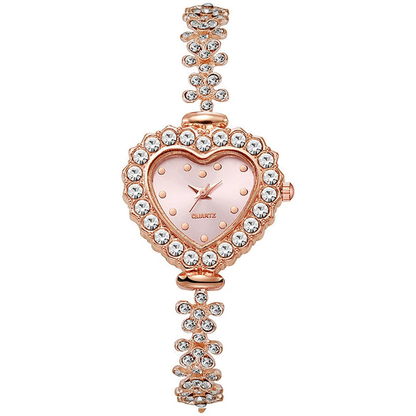 Alloy Ladies Heart Shaped Fashion Quartz Watch