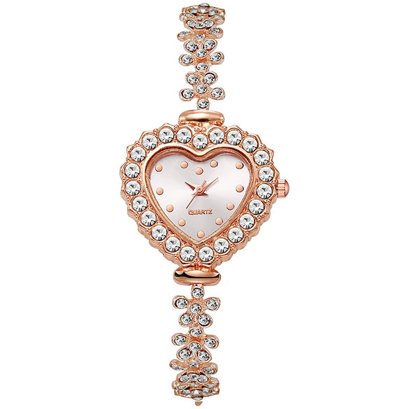 Alloy Ladies Heart Shaped Fashion Quartz Watch