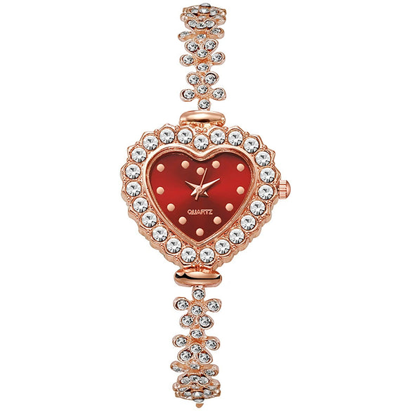 Alloy Ladies Heart Shaped Fashion Quartz Watch