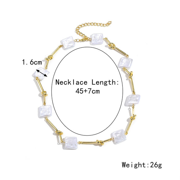 Alloy Ladies Necklace With Flowers Pattern And Electroplating Treatment Box Chain Style Original Design