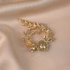 Alloy Leaf And Flower Design Electroplated Women's Brooch