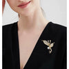 Alloy Leaf Brooch Electroplated For Women And Men
