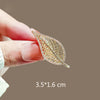 Alloy Leaf Brooch Electroplated Natural Fashionable Simple Pin For Men And Women