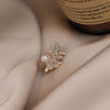 Alloy Leaf Brooch Original Design Electroplated For Women